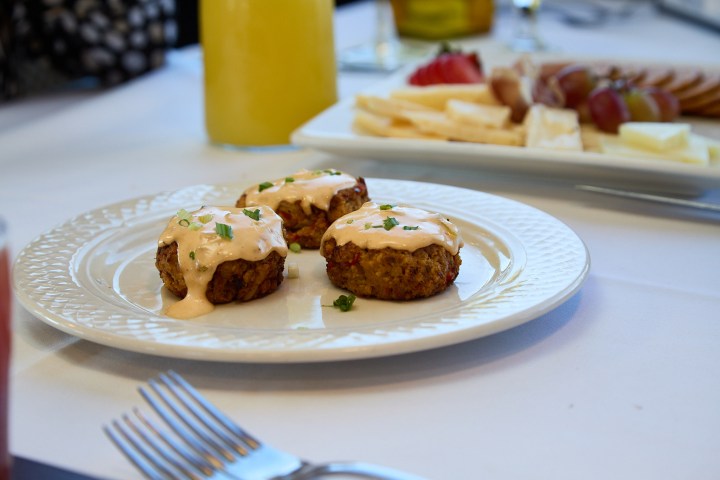 a plate of food on a table