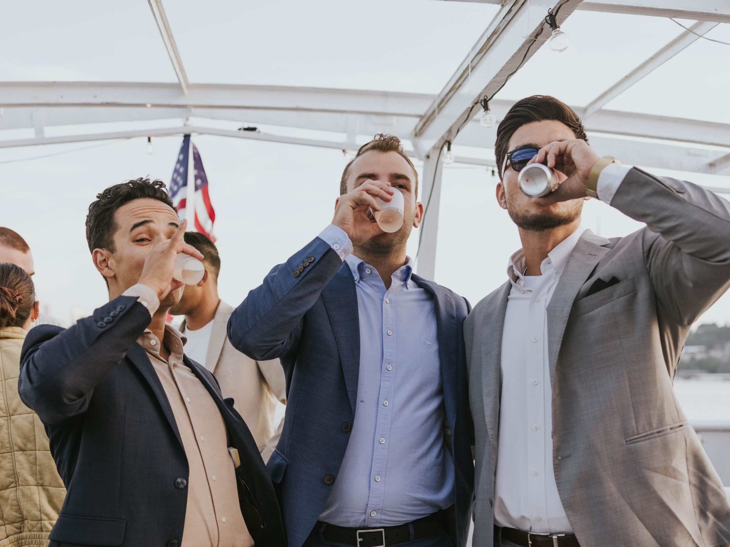 a group of people posing for the camera