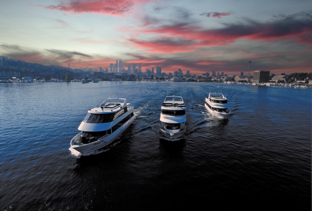 a small boat in a harbor next to a body of water