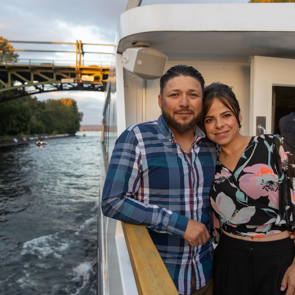 a person standing in front of water