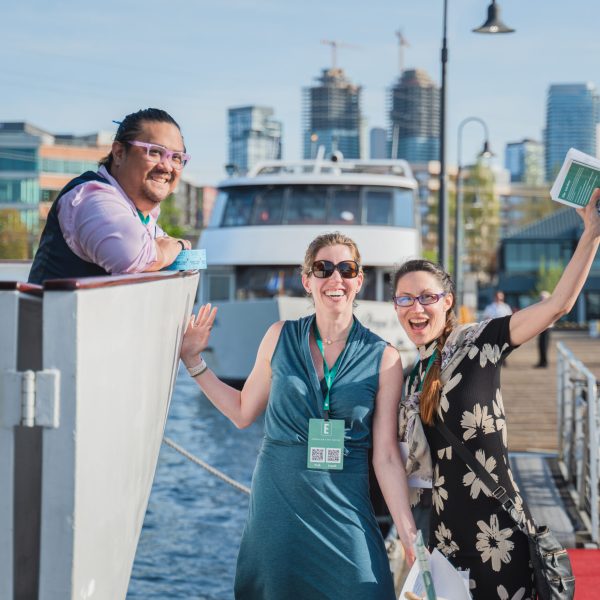 a person standing in front of a building