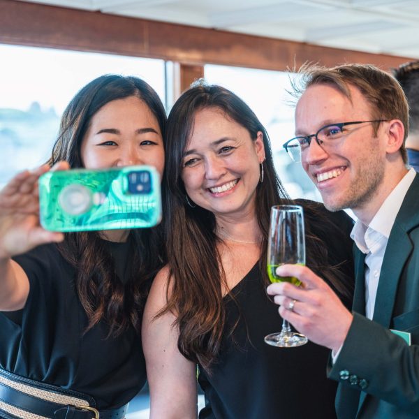 a group of people posing for the camera