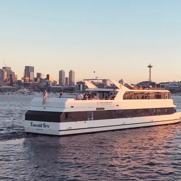 a large ship in the water
