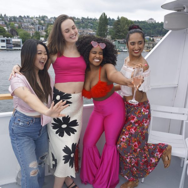 a group of people posing for the camera