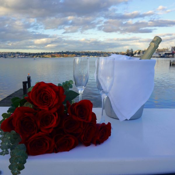 a boat sitting on top of a body of water