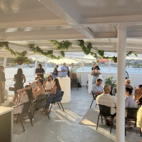 a group of people in a room