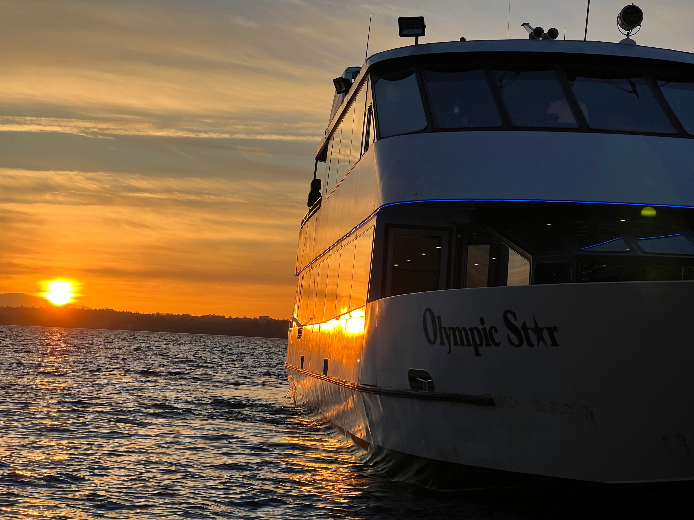 a sunset over a body of water