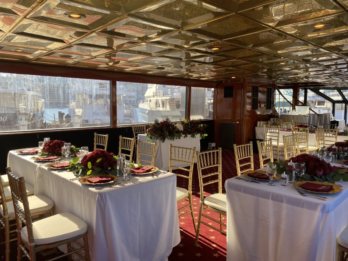 a dining table in a restaurant