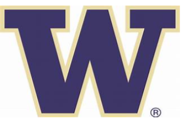 Purple letter 'W' outlined in gold on a white background.
